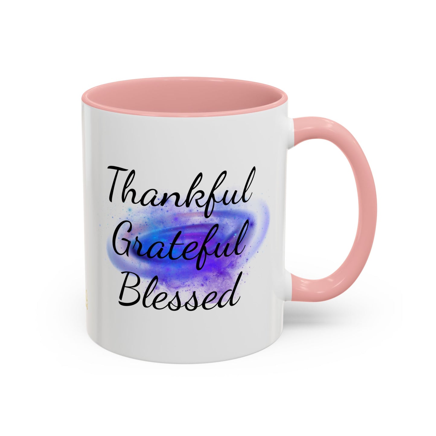 Two Tone Inspirational Mug, Gratitude Mug, Blessed, Grateful, Thankful Mug, Daily Inspirational