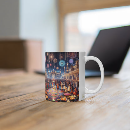 Diwali Mug, Chai Mugs, Breakfast Mug, Diwali, Indian Festival, Mugs, Home Decor