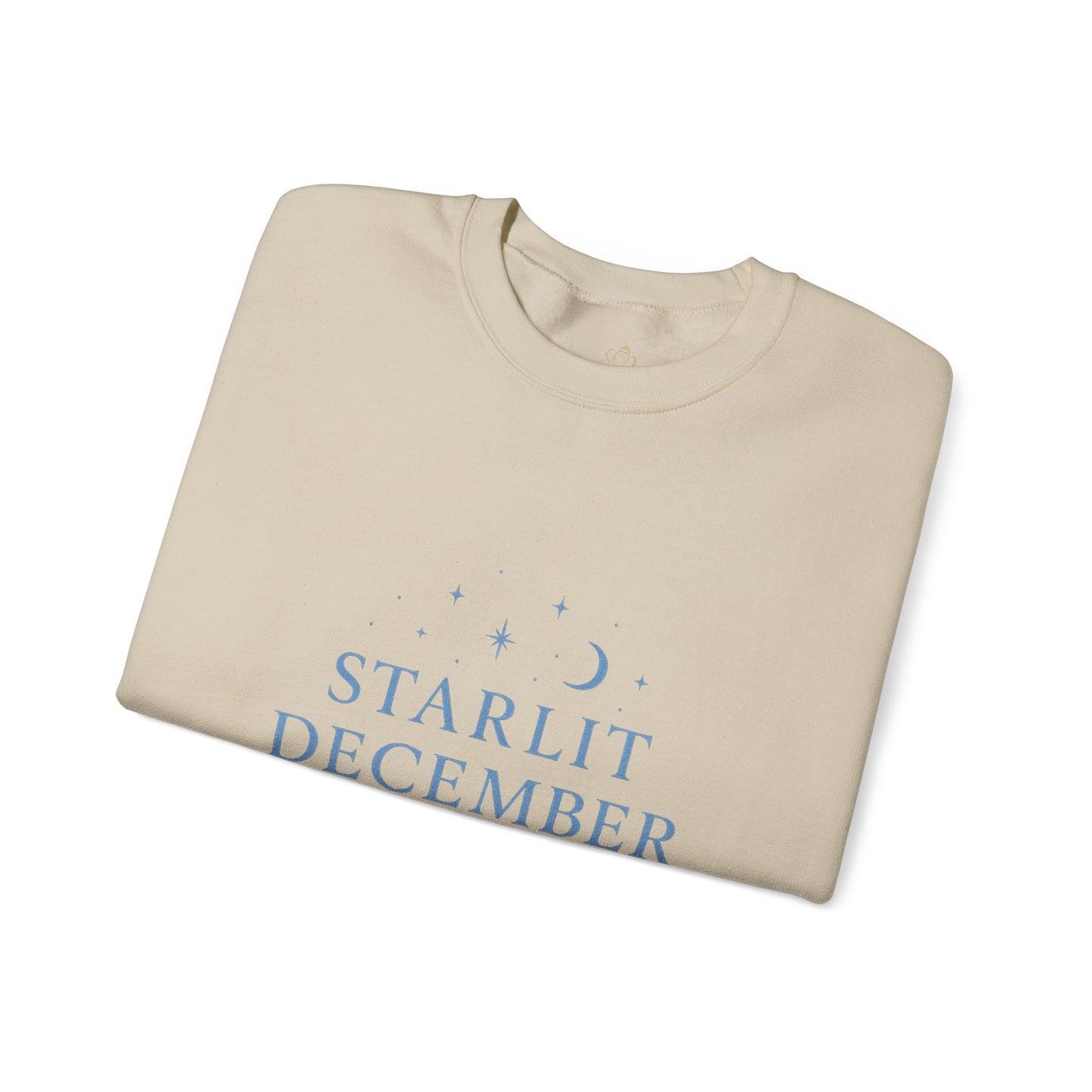 Starlit December Nights – Forest Green Winter Sweatshirt | Cozy Celestial Edition
