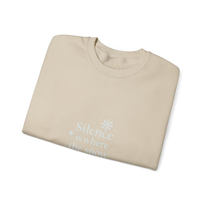 Silence Is Where the Snow Speaks – Spiritual Winter Sweatshirt (Unisex)
