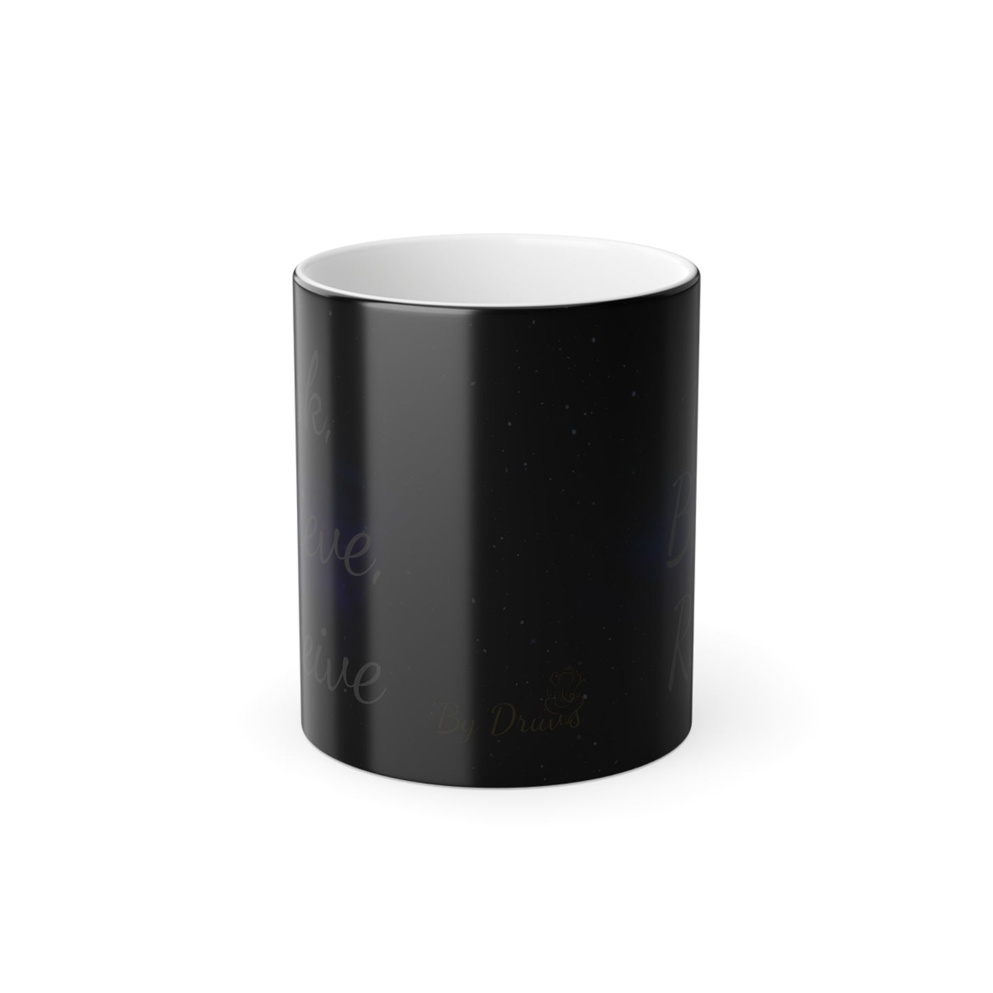 Ask. Believe. Receive. Color-Changing Magic Mug – Cosmic Morphing Affirmation Cup