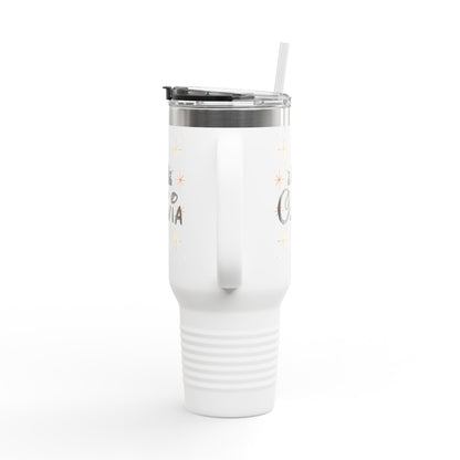 Personalized Disney-Inspired Travel Mug – Olivia Edition with Castle & Sparkles