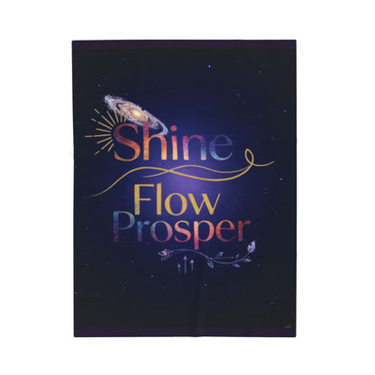 Shine Flow Prosper – Luxe Velveteen Throw Blanket