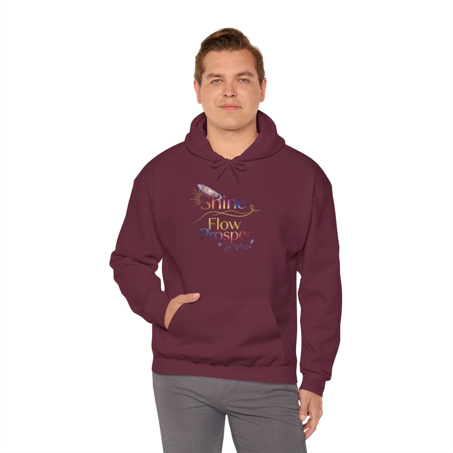 Shine Flow Prosper – Spiritual Manifestation Hoodie