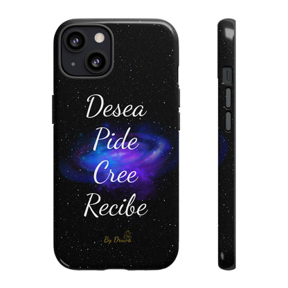 Funda para Móvil, Desea, Pide, Cree, Recibe, Ley de Atracción, Pensamiento Positivo,  iPhone, Samsung, Google Pixel, Carcasa para movil