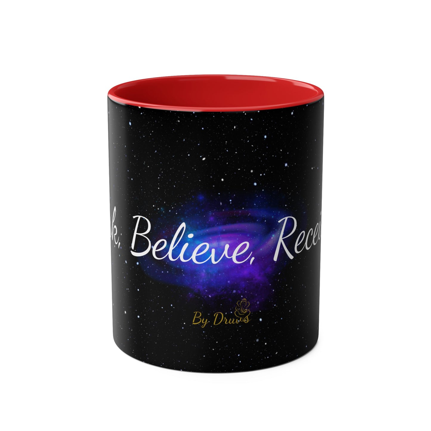 Elegant Coffee Mug Two Tone, Ask, Believe, Receive, Law of Attraction, Gift