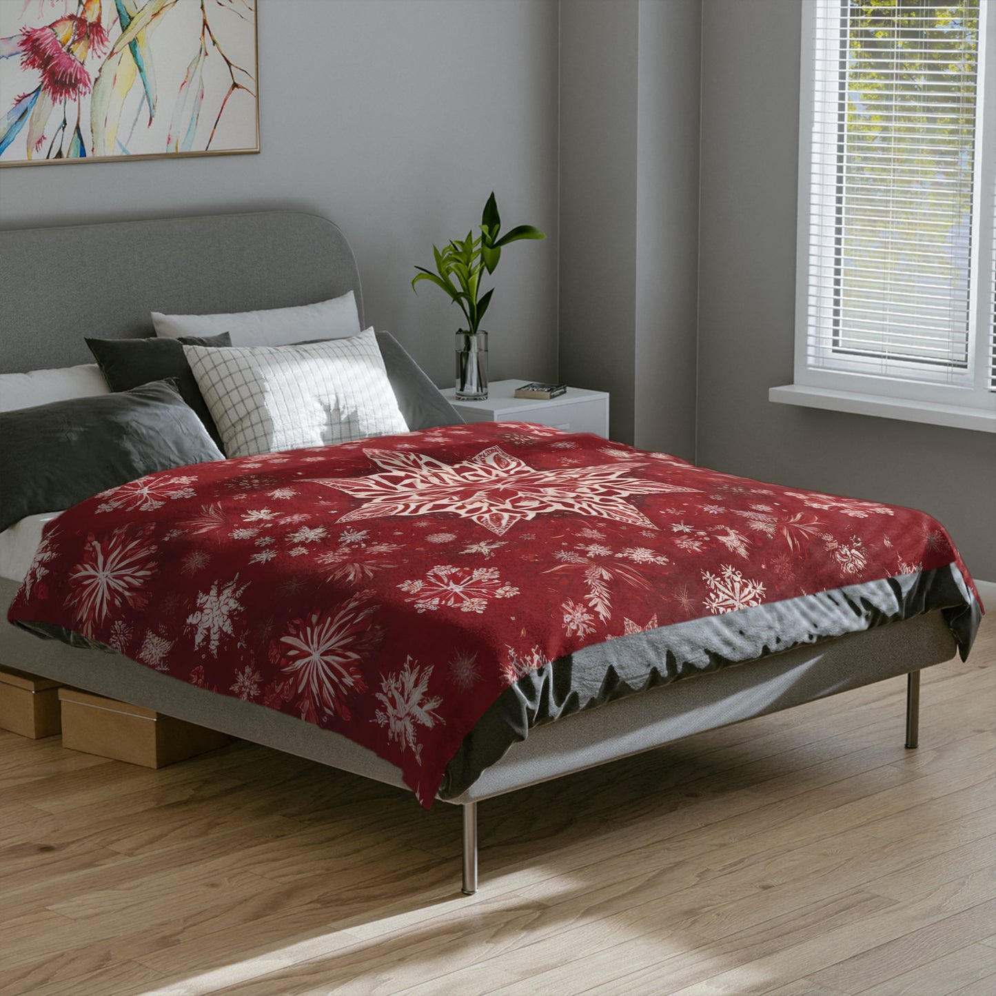 Velveteen Blanket Snowflake Star