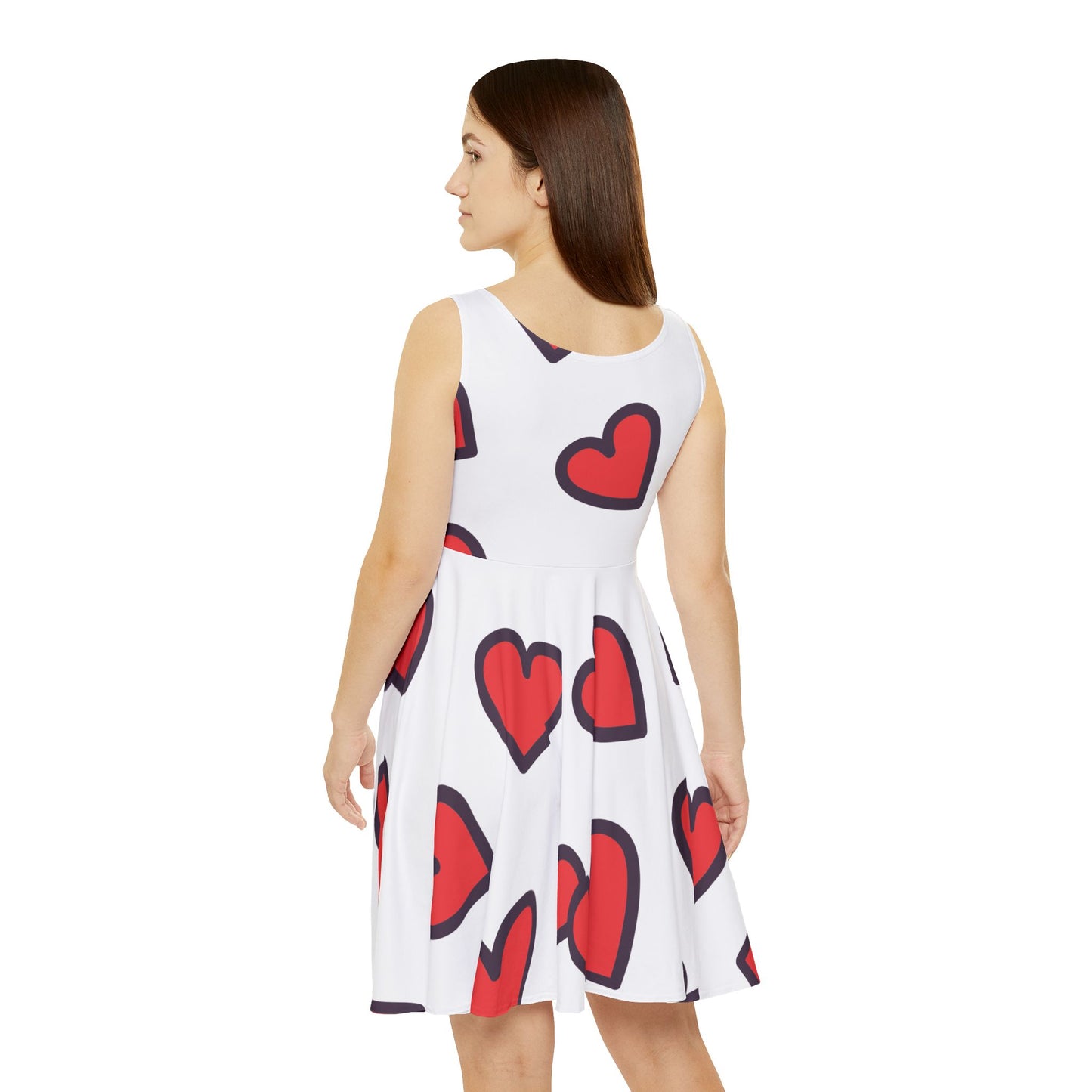 Heart Pattern Dress, Valentines Day, Dress, Casual Wear, Hearts