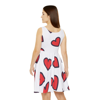 Heart Pattern Dress, Valentines Day, Dress, Casual Wear, Hearts