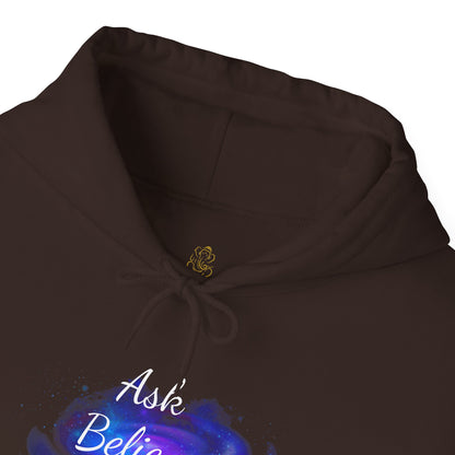 Ask Believe Receive Hoodie | Spiritual Manifestation Sweatshirt for Meditation & Mindfulness