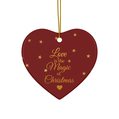 Love is the Magic of Christmas – Personalized Heart Ornament