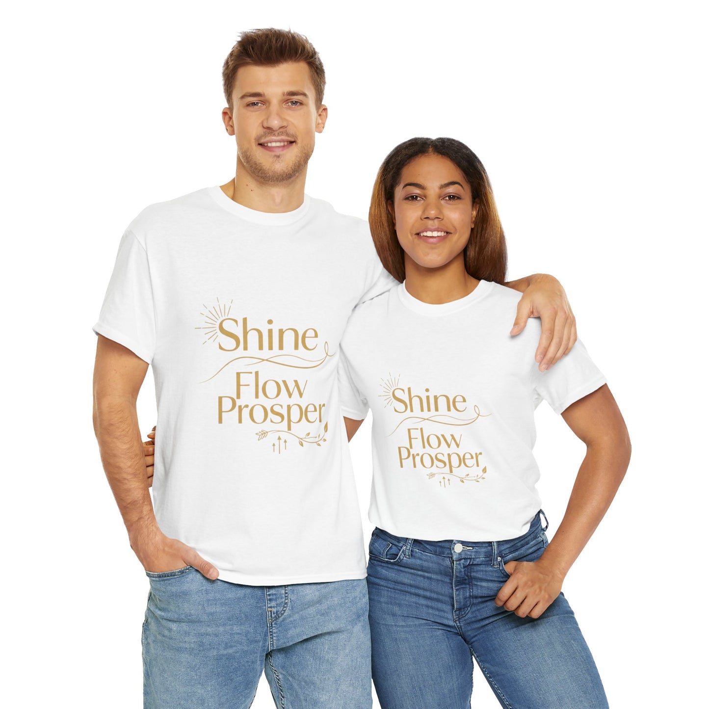 Shine Flow Prosper T-Shirt – Luxe Edition Affirmation Tee | Druvs