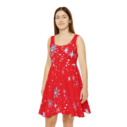 Red Snowflake Dress, Winter Season, Holiday Season, Dresses, Gifts for her