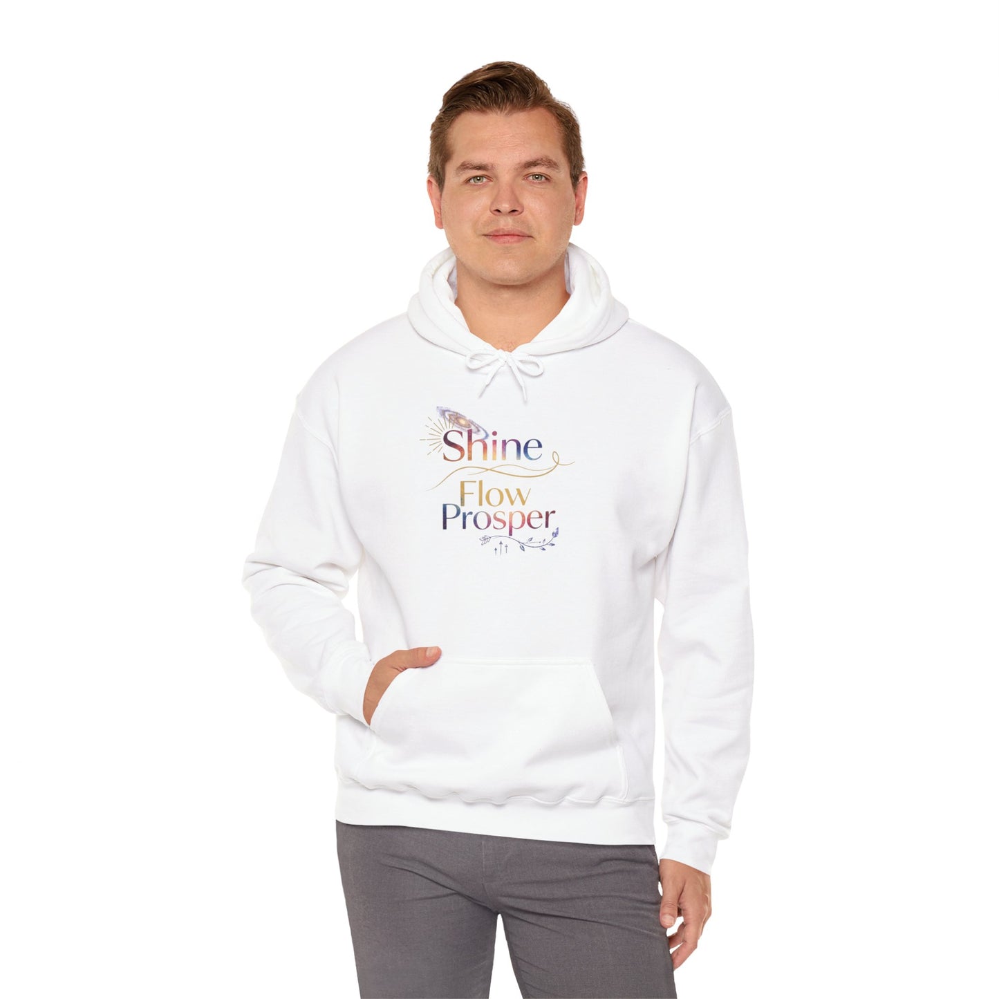 Shine Flow Prosper – Spiritual Manifestation Hoodie