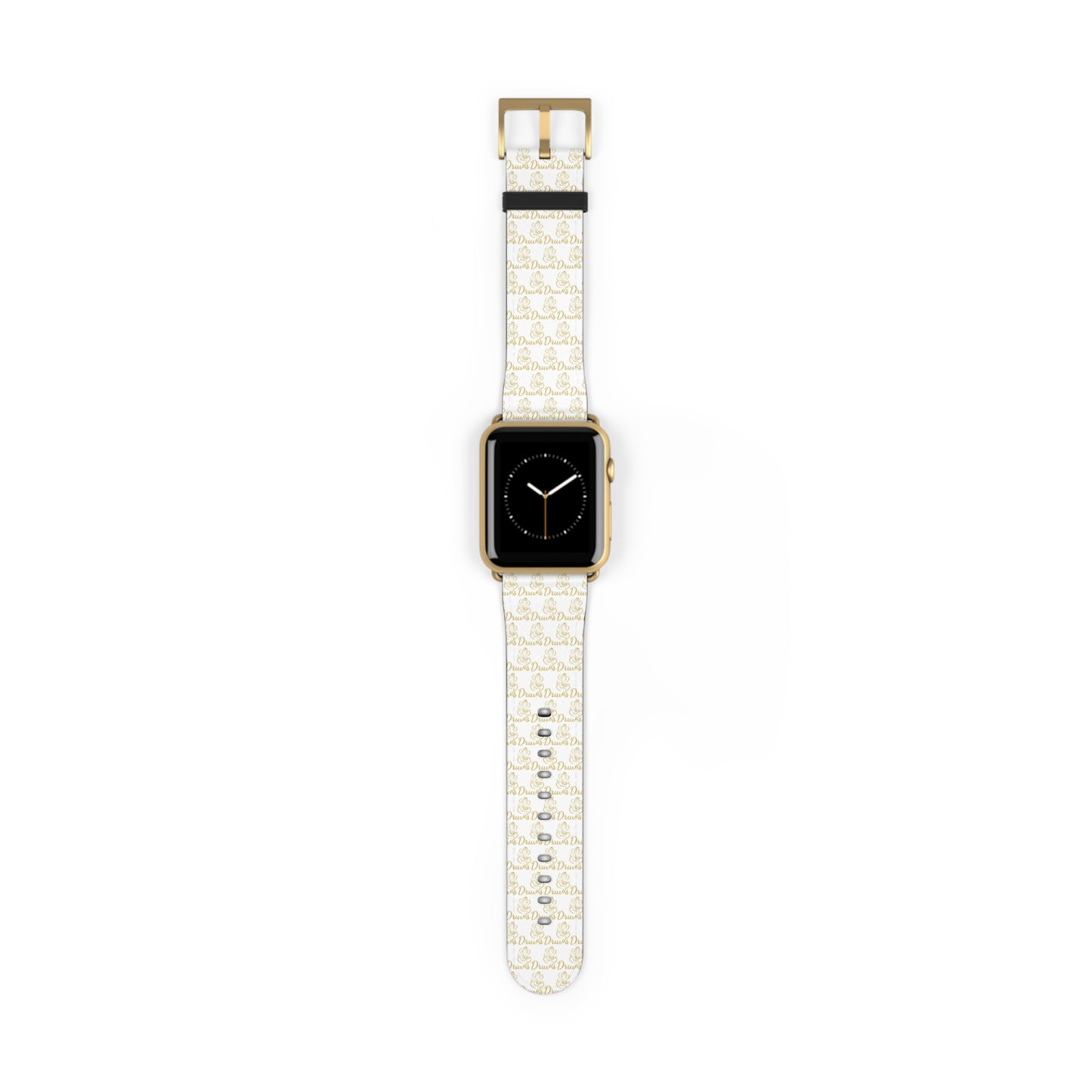 Watch Band - White Wrist Band with Druvs Monogram