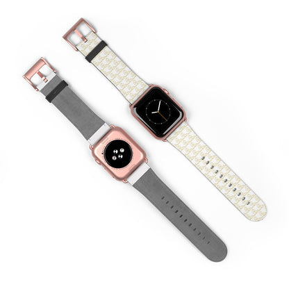 Watch Band - White Wrist Band with Druvs Monogram