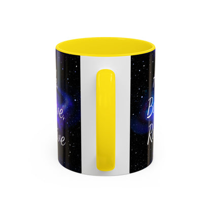 Ask. Believe. Receive. Two-Tone Mug – Cosmic Affirmation Coffee Cup