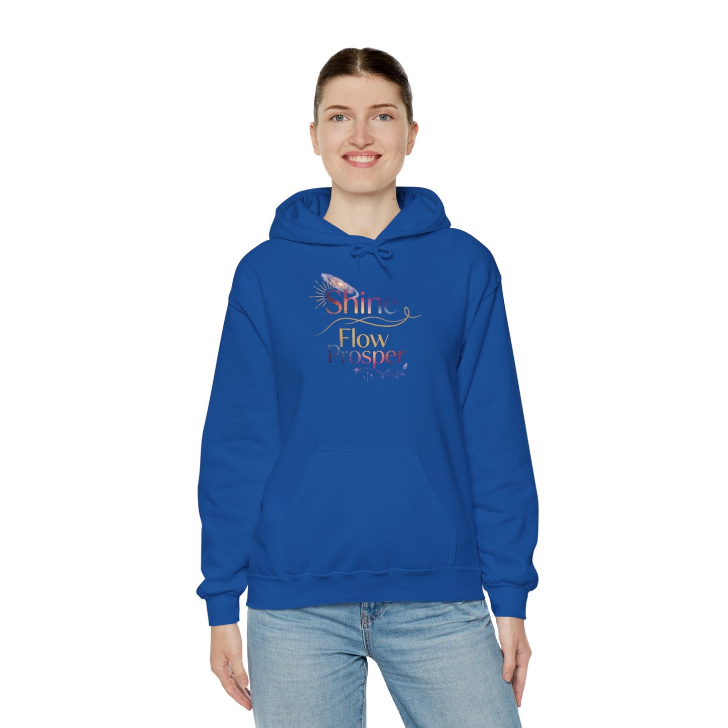 Shine Flow Prosper – Spiritual Manifestation Hoodie