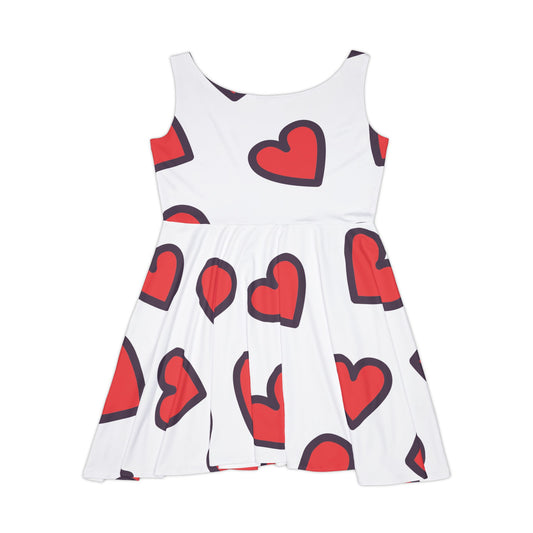 Heart Pattern Dress, Valentines Day, Dress, Casual Wear, Hearts