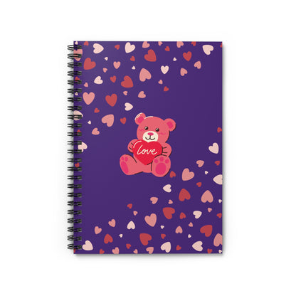 Purple Hearts Spiral Notebook