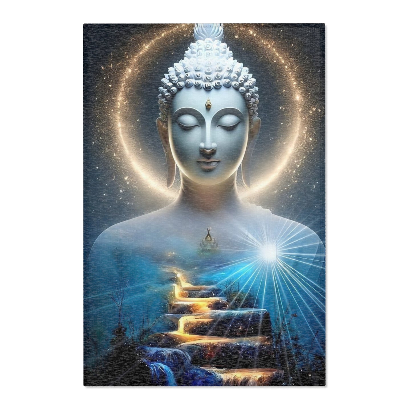 Buddha Area Rug, Inspirational Rug, Mediation Room