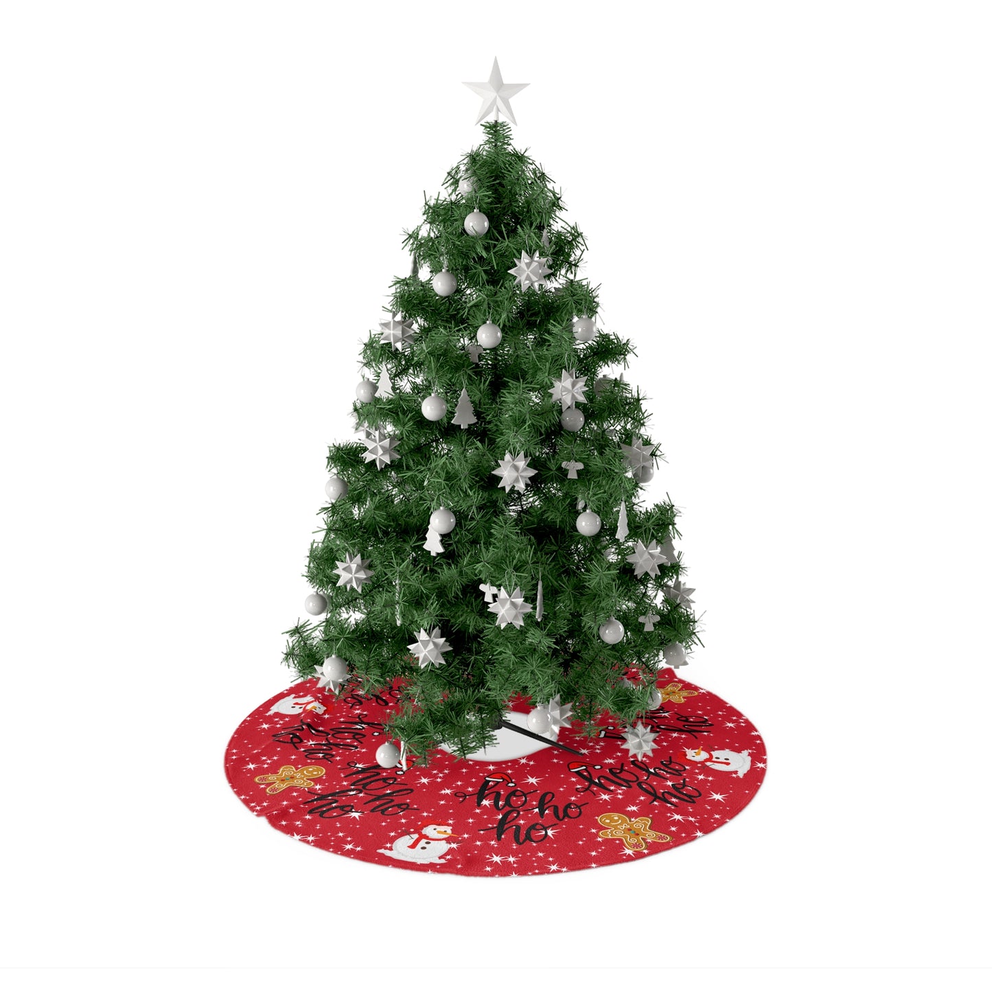 Christmas Tree Skirt - Stars, Ho Ho HO, Snowman, Festive Season Christmas