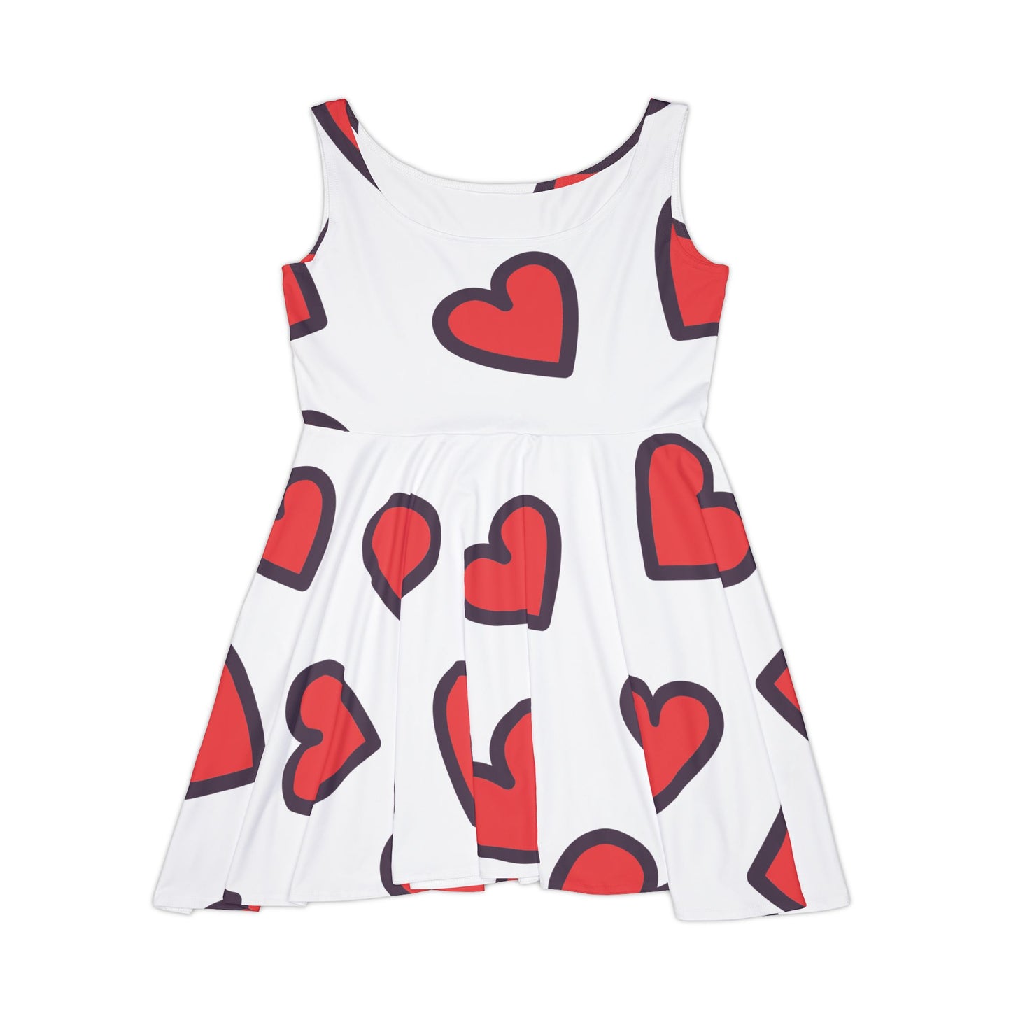 Heart Pattern Dress, Valentines Day, Dress, Casual Wear, Hearts