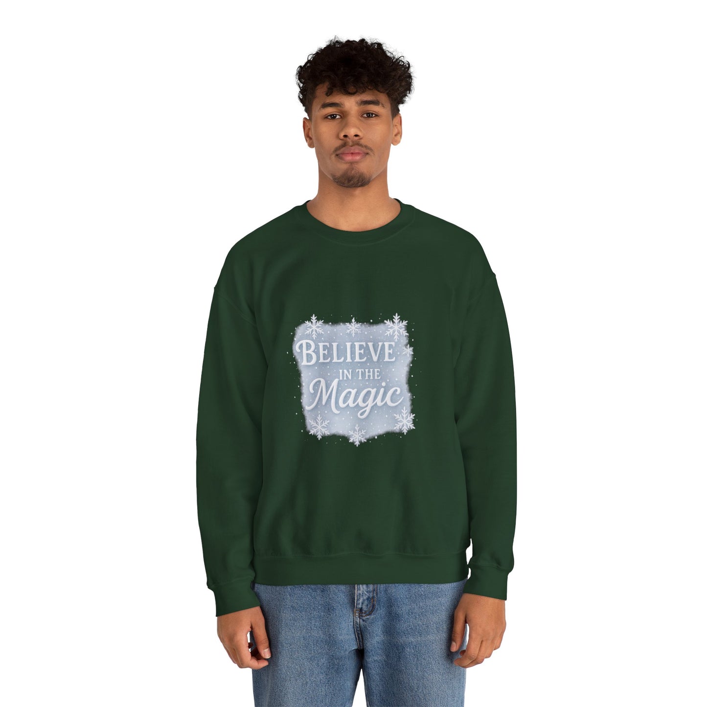 Believe in the Magic Winter Sweatshirt – Unisex Cozy Christmas Crewneck