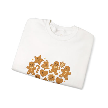 “Baked With Love” Gingerbread Cookie Sweatshirt – Holiday Unisex Cozy Pullover
