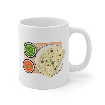 Funny Indian Mug, Paratha, Chai, Dhokla Mug, Mugs, Chai Lovers, Funny Mug