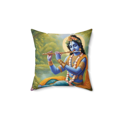 Krishna Hindu God Pillow - Diwali, Janmashtami, Zen, Meditation