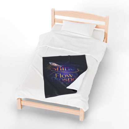 Shine Flow Prosper – Luxe Velveteen Throw Blanket