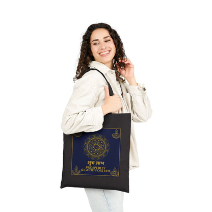 Shubh Labh Diwali Tote Bag – Prosperity & Good Fortune Mandala Design