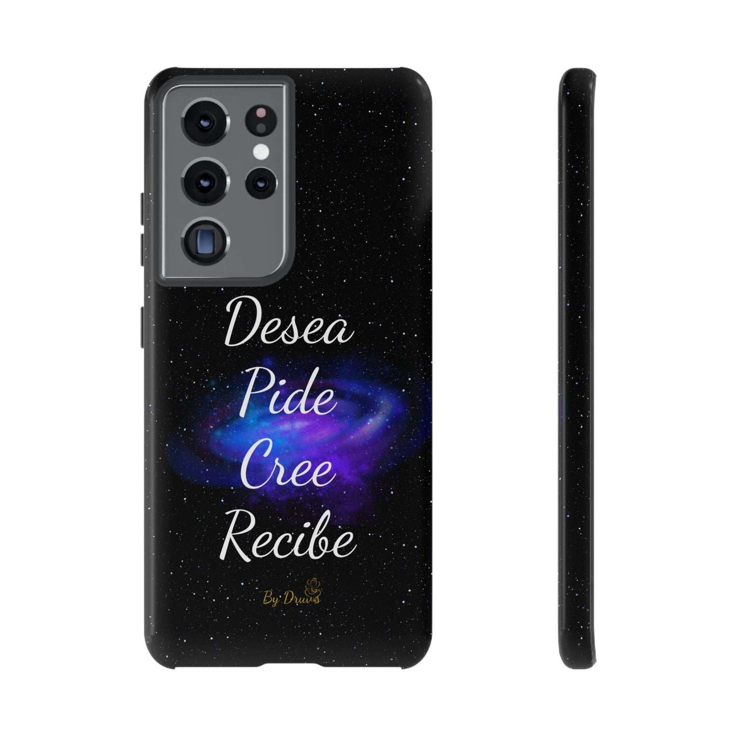 Funda para Móvil, Desea, Pide, Cree, Recibe, Ley de Atracción, Pensamiento Positivo,  iPhone, Samsung, Google Pixel, Carcasa para movil