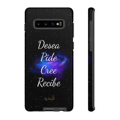 Funda para Móvil, Desea, Pide, Cree, Recibe, Ley de Atracción, Pensamiento Positivo,  iPhone, Samsung, Google Pixel, Carcasa para movil