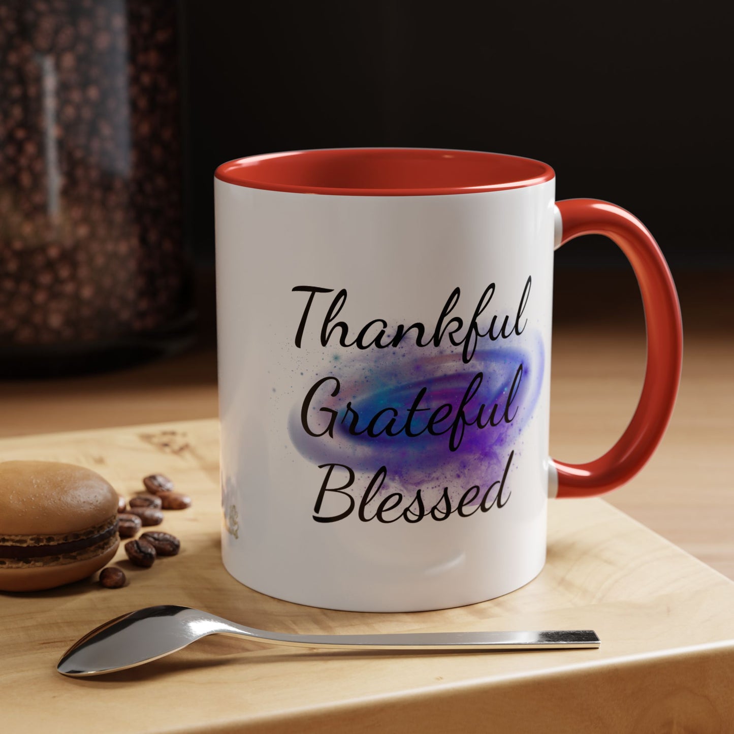 Two Tone Inspirational Mug, Gratitude Mug, Blessed, Grateful, Thankful Mug, Daily Inspirational