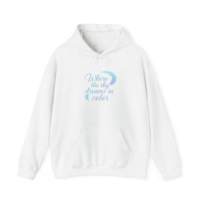 Where the Sky Dreams in Color – Cosmic Moon Hoodie