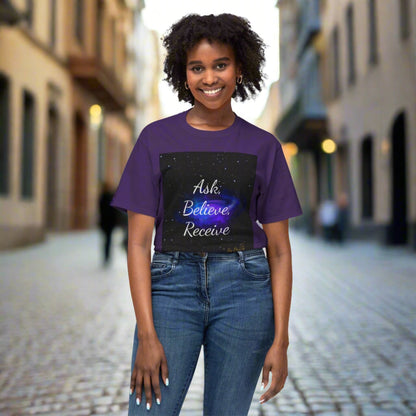 T-Shirt, Cotton, Unisex, Ask, Believe, Receive, Law of Attraction