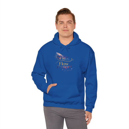 Shine Flow Prosper – Spiritual Manifestation Hoodie