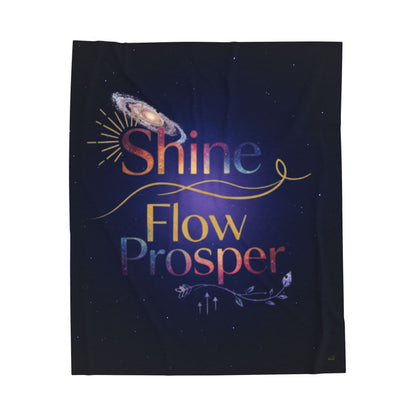 Shine Flow Prosper – Luxe Velveteen Throw Blanket