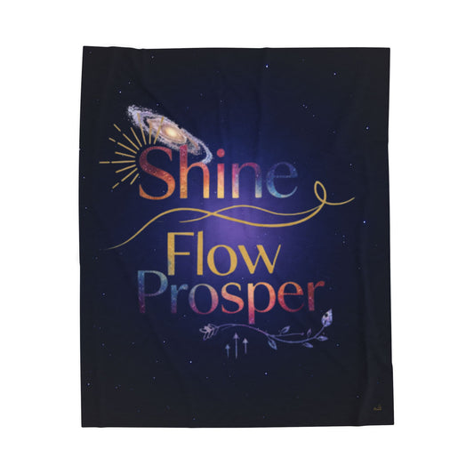Shine Flow Prosper – Luxe Velveteen Throw Blanket