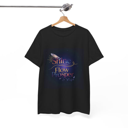 Shine Flow Prosper T-Shirt – Cosmic Manifestation Tee by Druvs
