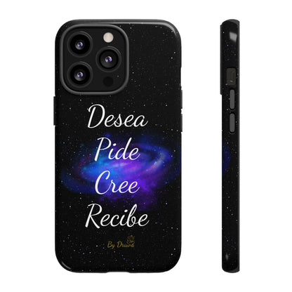 Funda para Móvil, Desea, Pide, Cree, Recibe, Ley de Atracción, Pensamiento Positivo,  iPhone, Samsung, Google Pixel, Carcasa para movil