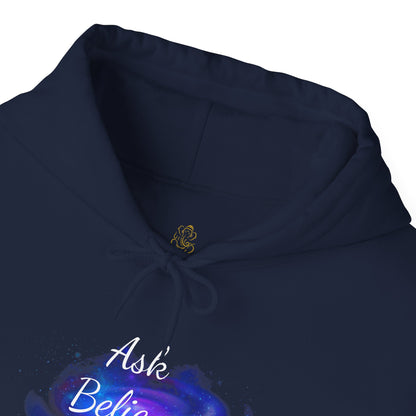 Ask Believe Receive Hoodie | Spiritual Manifestation Sweatshirt for Meditation & Mindfulness