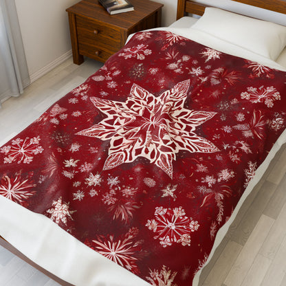 Velveteen Blanket Snowflake Star