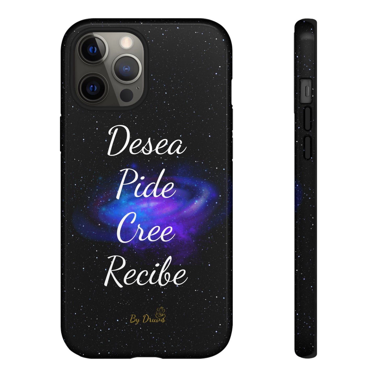 Funda para Móvil, Desea, Pide, Cree, Recibe, Ley de Atracción, Pensamiento Positivo,  iPhone, Samsung, Google Pixel, Carcasa para movil