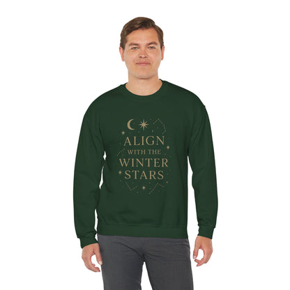 Align with the Winter Stars – Celestial Holiday Sweatshirt | Spiritual Winter Vibes