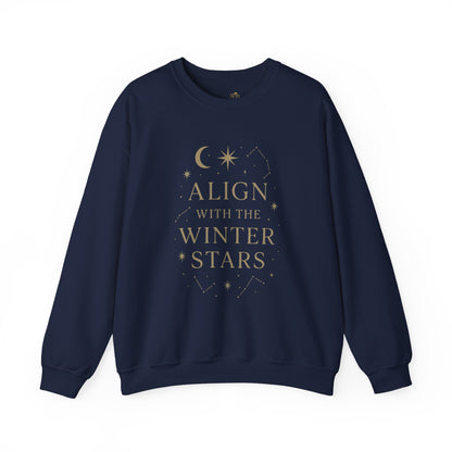 Align with the Winter Stars – Celestial Holiday Sweatshirt | Spiritual Winter Vibes