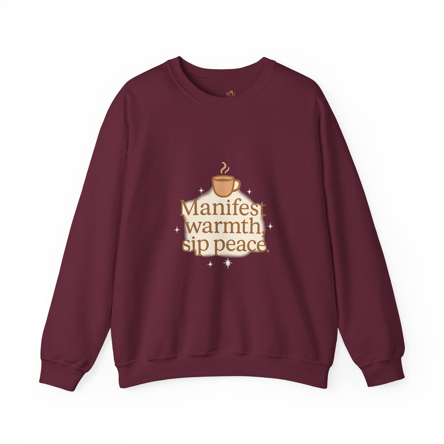 Manifest Warmth, Sip Peace – Cozy Winter Affirmation Sweatshirt (Unisex)