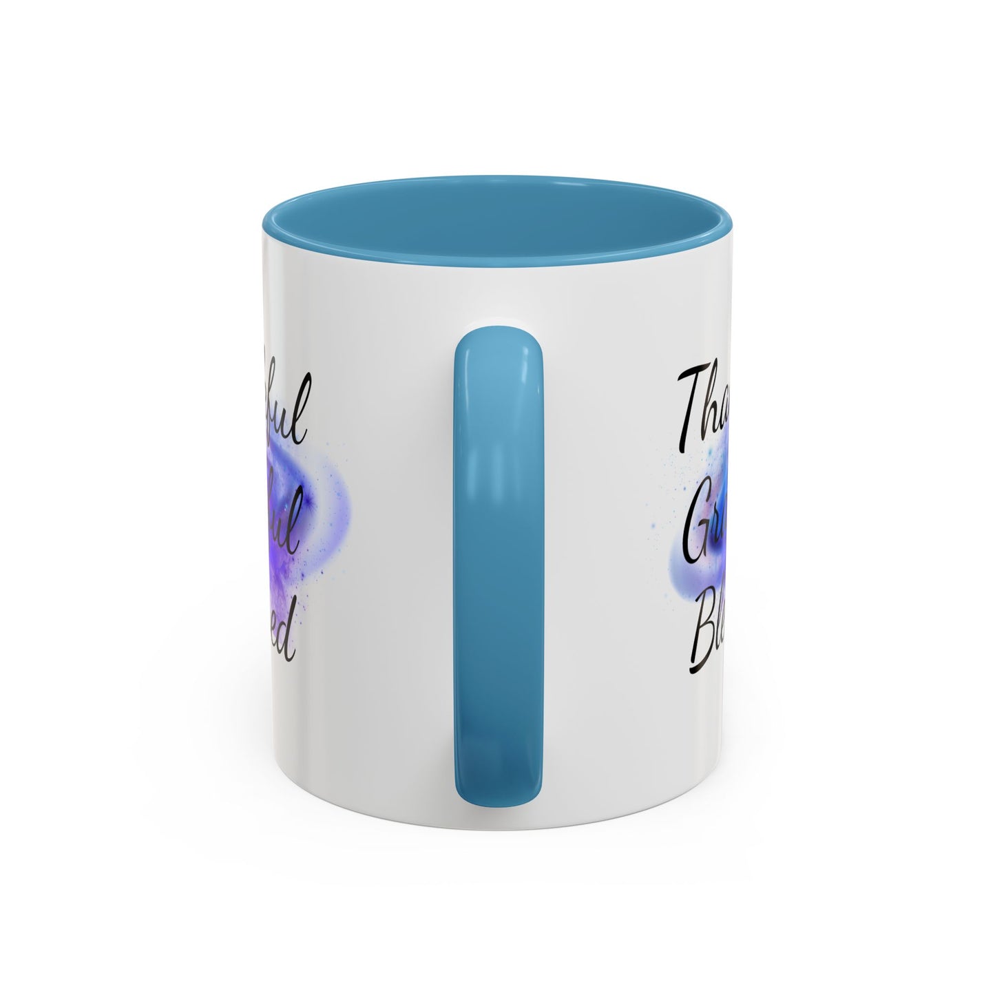 Two Tone Inspirational Mug, Gratitude Mug, Blessed, Grateful, Thankful Mug, Daily Inspirational